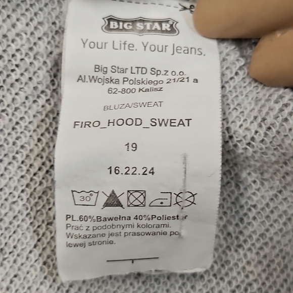 Big Star Gray Oversized Hoodie - Picture 5 of 5